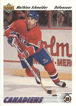 #328b Mathieu Schneider - Montreal Canadiens - 1991-92 Upper Deck French Hockey