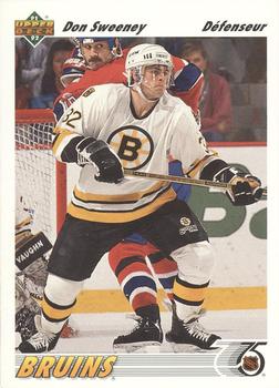 #338b Don Sweeney - Boston Bruins - 1991-92 Upper Deck French Hockey