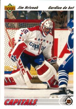 #343b Jim Hrivnak - Washington Capitals - 1991-92 Upper Deck French Hockey