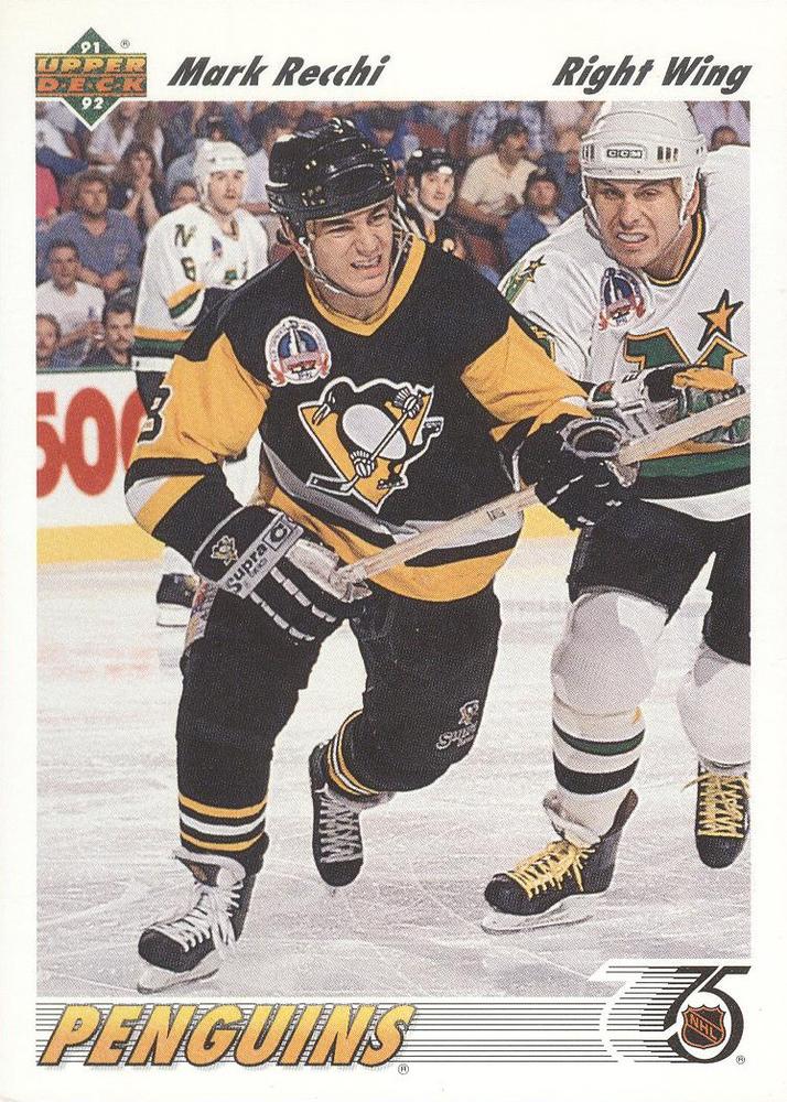#346b Mark Recchi - Pittsburgh Penguins - 1991-92 Upper Deck French Hockey