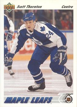 #353b Scott Thornton - Toronto Maple Leafs - 1991-92 Upper Deck French Hockey