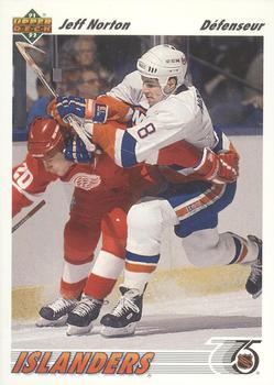 #357b Jeff Norton - New York Islanders - 1991-92 Upper Deck French Hockey