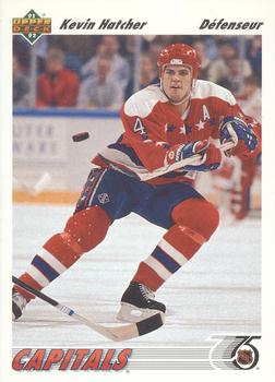 #361b Kevin Hatcher - Washington Capitals - 1991-92 Upper Deck French Hockey