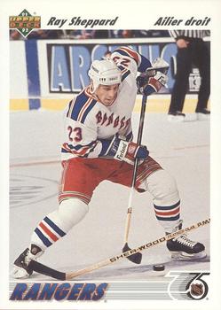 #390b Ray Sheppard - New York Rangers - 1991-92 Upper Deck French Hockey