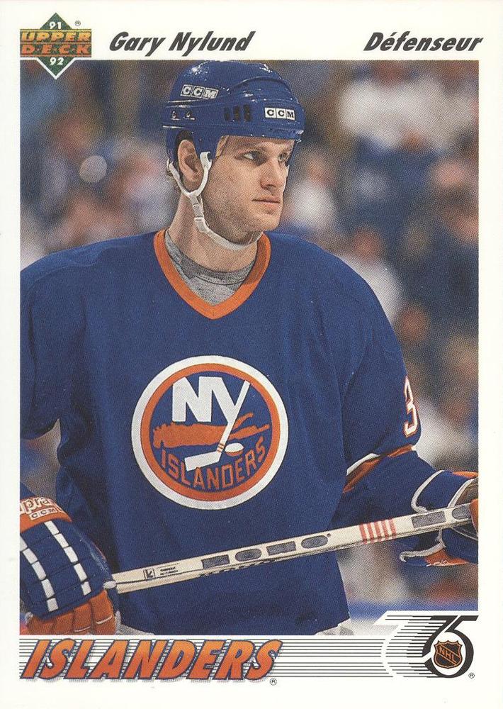 #406b Gary Nylund - New York Islanders - 1991-92 Upper Deck French Hockey