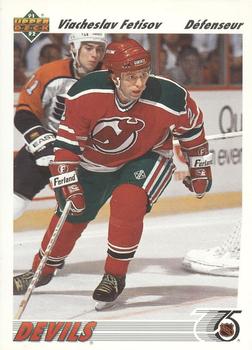 #410b Viacheslav Fetisov - New Jersey Devils - 1991-92 Upper Deck French Hockey