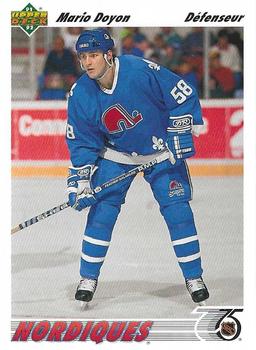 #411b Mario Doyon - Quebec Nordiques - 1991-92 Upper Deck French Hockey