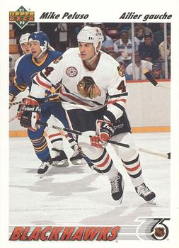 #414b Mike Peluso - Chicagoackhawks - 1991-92 Upper Deck French Hockey