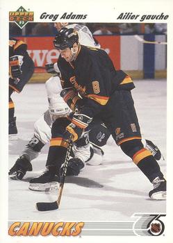#426b Greg Adams - Vancouver Canucks - 1991-92 Upper Deck French Hockey