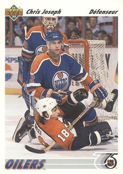 #436b Chris Joseph - Edmonton Oilers - 1991-92 Upper Deck French Hockey