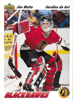 #443b Jimmy Waite - Chicagoackhawks - 1991-92 Upper Deck French Hockey