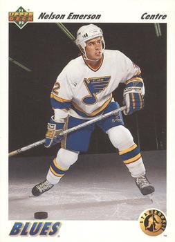 #445b Nelson Emerson - St. Louisues - 1991-92 Upper Deck French Hockey