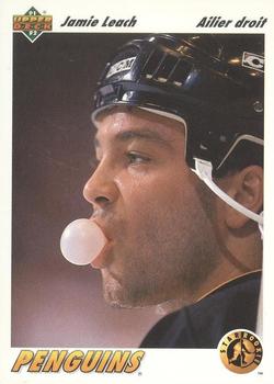 #447b Jamie Leach - Pittsburgh Penguins - 1991-92 Upper Deck French Hockey
