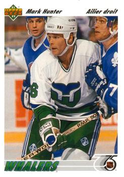 #479b Mark Hunter - Hartford Whalers - 1991-92 Upper Deck French Hockey