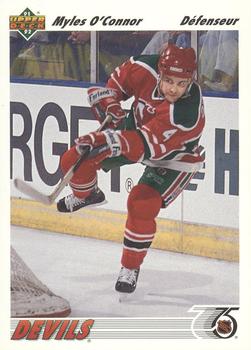 #485b Myles O'Connor - New Jersey Devils - 1991-92 Upper Deck French Hockey