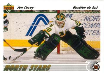 #205a Jon Casey - Minnesota North Stars - 1991-92 Upper Deck French Hockey