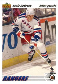 #249a Louie DeBrusk - New York Rangers - 1991-92 Upper Deck French Hockey