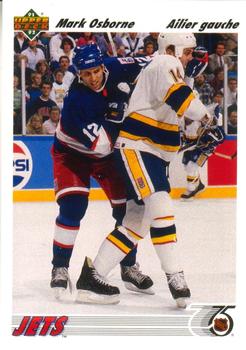 #296a Mark Osborne - Winnipeg Jets - 1991-92 Upper Deck French Hockey