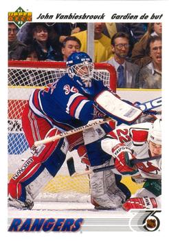 #324a John Vanbiesbrouck - New York Rangers - 1991-92 Upper Deck French Hockey