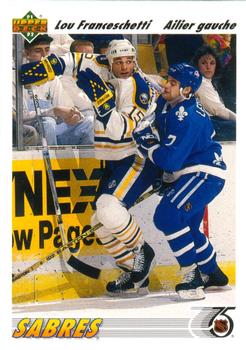 #399a Lou Franceschetti - Buffalo Sabres - 1991-92 Upper Deck French Hockey
