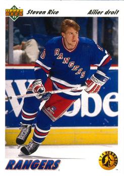 #441a Steven Rice - New York Rangers - 1991-92 Upper Deck French Hockey