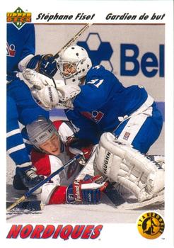 #452a Stephane Fiset - Quebec Nordiques - 1991-92 Upper Deck French Hockey