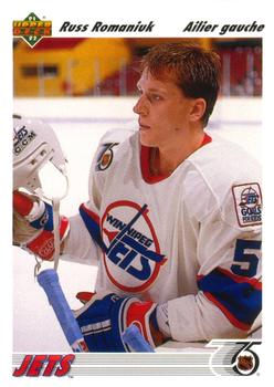 #46a Russ Romaniuk - Winnipeg Jets - 1991-92 Upper Deck French Hockey