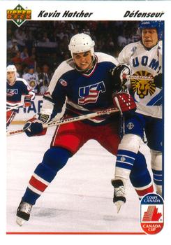 #511 Kevin Hatcher - USA - 1991-92 Upper Deck French Hockey