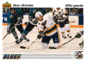 #541 Dave Christian - St. Louisues - 1991-92 Upper Deck French Hockey