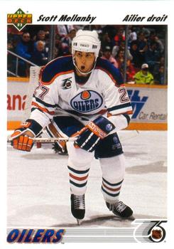 #542 Scott Mellanby - Edmonton Oilers - 1991-92 Upper Deck French Hockey