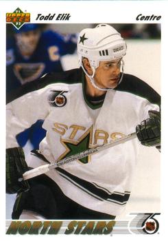 #544 Todd Elik - Minnesota North Stars - 1991-92 Upper Deck French Hockey