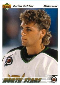 #546 Derian Hatcher - Minnesota North Stars - 1991-92 Upper Deck French Hockey