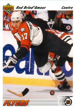 #547 Rod Brind'Amour - Philadelphia Flyers - 1991-92 Upper Deck French Hockey