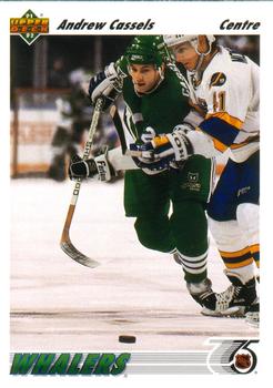 #551 Andrew Cassels - Hartford Whalers - 1991-92 Upper Deck French Hockey