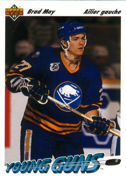 #596 Brad May - Buffalo Sabres - 1991-92 Upper Deck French Hockey