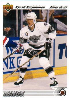 #606 Kyosti Karjalainen - Los Angeles Kings - 1991-92 Upper Deck French Hockey