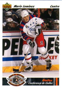 #611 Mario Lemieux - Pittsburgh Penguins - 1991-92 Upper Deck French Hockey