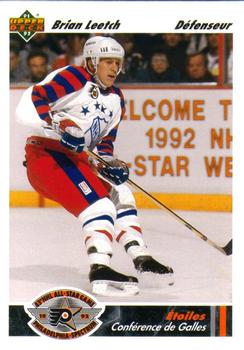 #612 Brian Leetch - New York Rangers - 1991-92 Upper Deck French Hockey