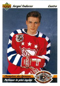#631 Sergei Fedorov - Detroit Red Wings - 1991-92 Upper Deck French Hockey