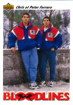 #648 Chris Ferraro / Peter Ferraro - USA - 1991-92 Upper Deck French Hockey