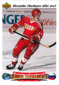 #657 Alexander Cherbayev - CIS - 1991-92 Upper Deck French Hockey