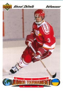 #660 Alexei Zhitnik - CIS - 1991-92 Upper Deck French Hockey