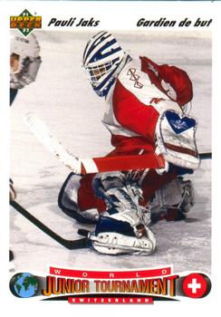 #663 Pauli Jaks - Switzerland - 1991-92 Upper Deck French Hockey