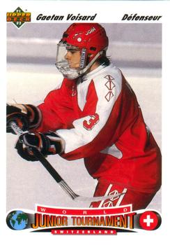 #664 Gaetan Voisard - Switzerland - 1991-92 Upper Deck French Hockey