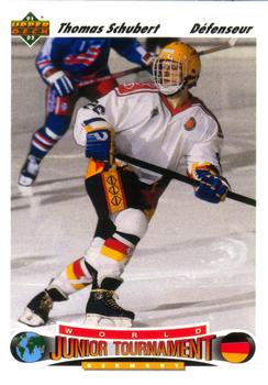 #681 Thomas Schubert - Germany - 1991-92 Upper Deck French Hockey