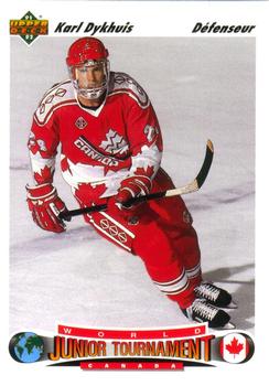 #688 Karl Dykhuis - Canada - 1991-92 Upper Deck French Hockey
