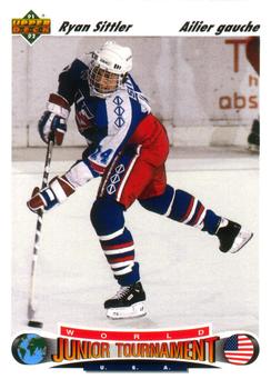 #695 Ryan Sittler - USA - 1991-92 Upper Deck French Hockey