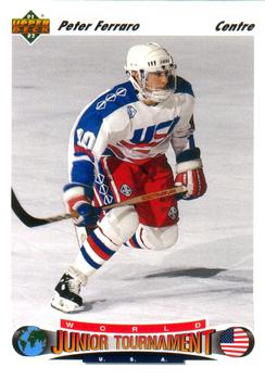 #696 Peter Ferraro - USA - 1991-92 Upper Deck French Hockey