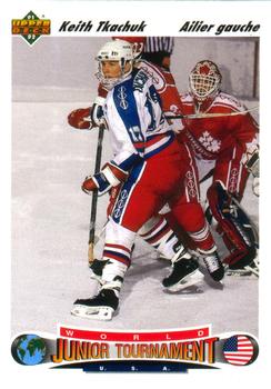#698 Keith Tkachuk - USA - 1991-92 Upper Deck French Hockey
