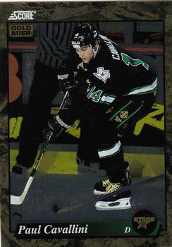 #538 Paul Cavallini - Dallas Stars - 1993-94 Score - Gold Rush Hockey